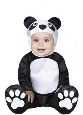 Fato de urso panda para bebé