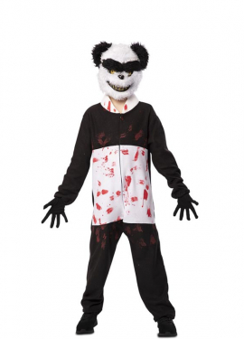 Fato de panda zumbi para criança