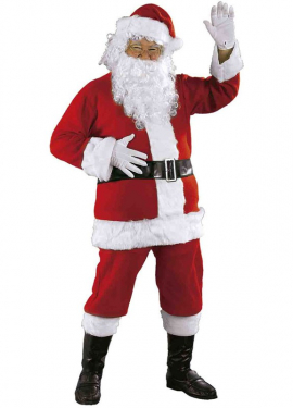Fato de Papai Noel deluxe para homem