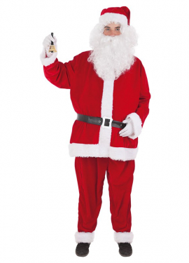 Fato de Papai Noel de luxo para homem