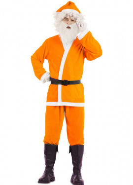Fato de Papai Noel laranja para homem