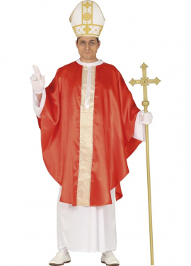 Fato de Papa Vermelho para homem