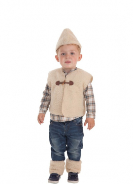 Fato de pastor com colete para bebê