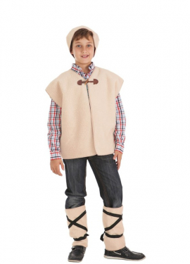Fato de pastor com colete para menino