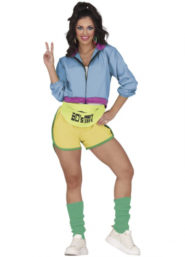 Fato de patinadora dos anos 80 para mulher