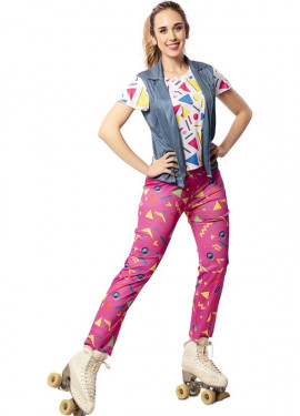 Fato de skater dos anos 90 com colete para mulher