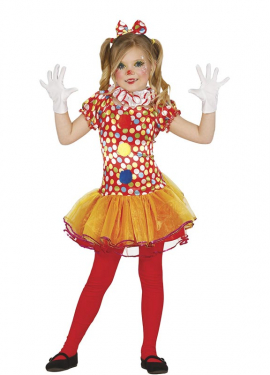 Fato de palhaço Topos para menina