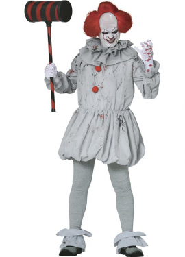 Fato de palhaço aterrorizante para homem