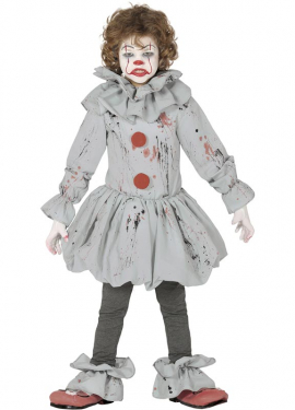 Fato de palhaço assustador para menino