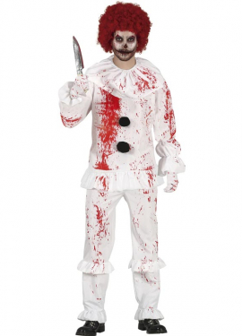 Killer White Clown Costume for Men