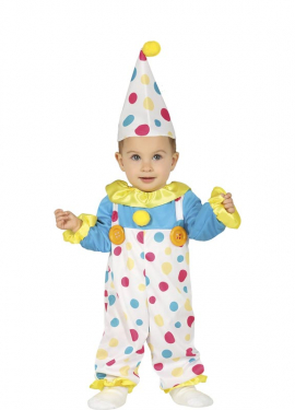 Clown Costume with Polka Dots for baby