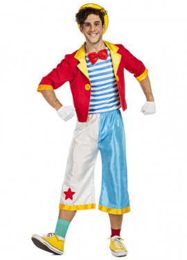 Fato de palhaço de circo para homem