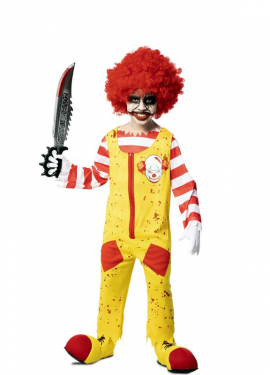 Child's Killer Hamburger Clown Costume