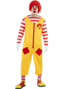 Men's Hamburger Clown Costume