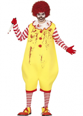 Vile Hamburger Clown Costume for Men