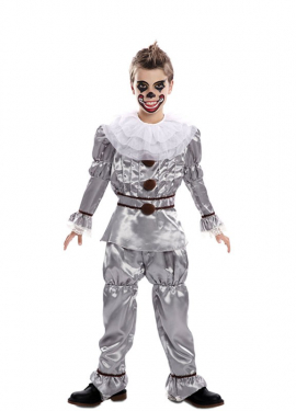 Fato de palhaço do terror para menino