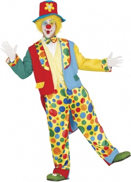 Polka Dot Clown Costume for Men