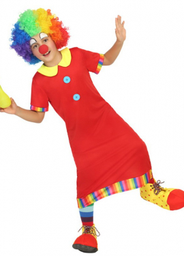 Fato de palhaço vermelho para menino
