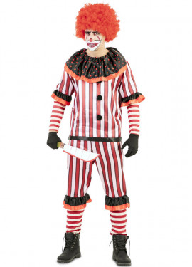 Red Bloody Clown Costume for Men
