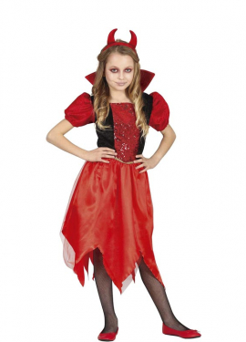 Fato de Diabo para menina com vestido