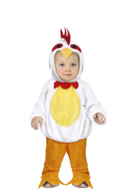 Fato de galinha branca para bebé