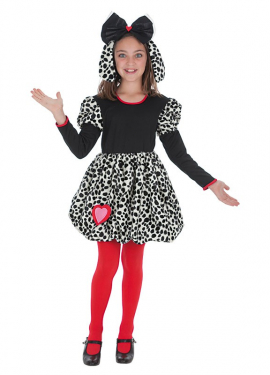 Dalmatian dog heart costume for girl