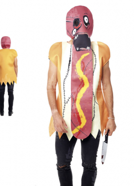 Zombie Hot Dog Costume for Men