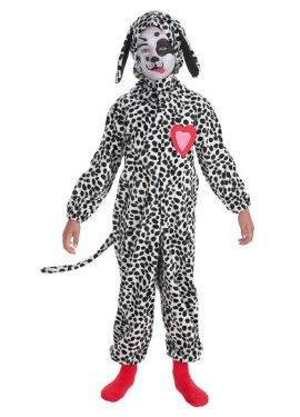 Dalmatian dog heart costume for children