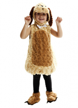 Fato de cachorrinho de pelúcia para crianças