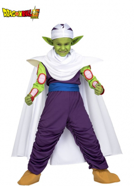 Dragon Ball Piccolo costume with ears and makeup for children
