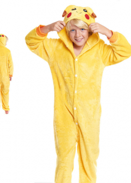 Fato de pijama de chinchila elétrica com capuz para criança