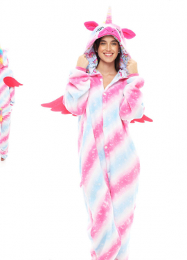 Fato de pijama de unicórnio Uri com asas para mulher