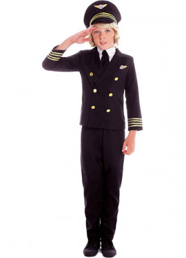 Fato de Capitão Piloto de Voo Infantil