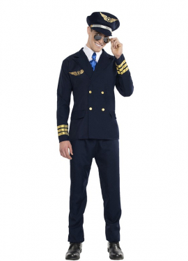 Airplane Pilot Costume for Men