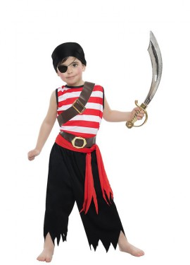 Striped Pirate Costume for Boys