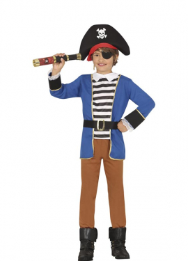 Blue Pirate Costume for Boys