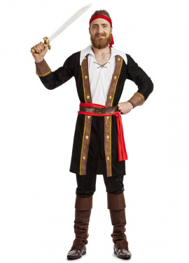 Casaco pirata preto para homem