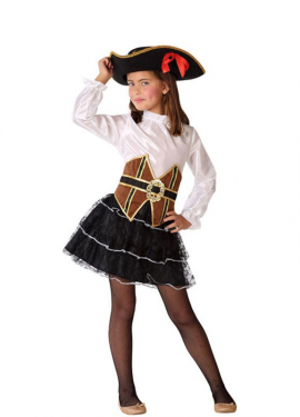 Pirate Costume with Corset for Girl