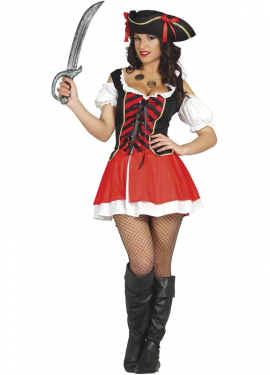 Fato de pirata Corsair para mulher