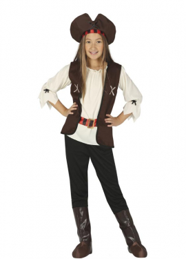 Fato de Pirata dos Sete Mares para menina