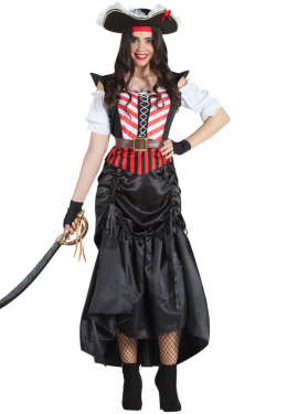 Fato de pirata de luxo para mulher