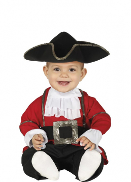 Fato de pirata vermelho para bebês