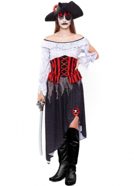 Zombie Pirate Costume for Women