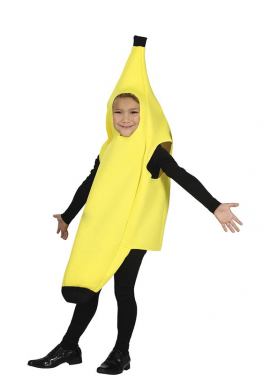Fantasia de banana amarela gigante infantil