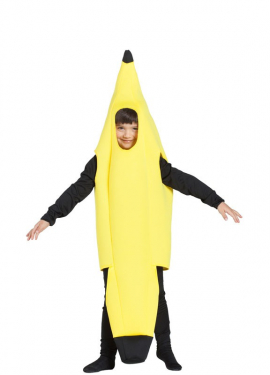 Fato de banana para crianças