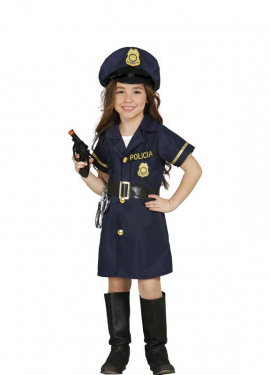 Fato de Police Girl para menina