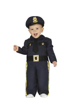 Fato de polícia azul bebé para bebé