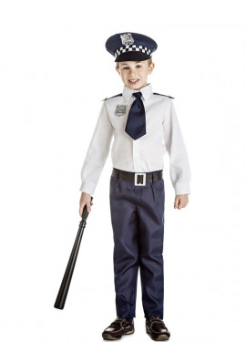 Fato de Polícia com Gravata para Criança e Bebé