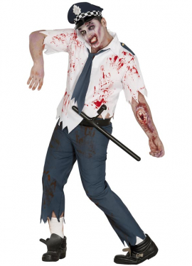 Fantasia de policial zumbi