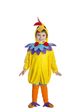 Fato de galinha amarela para menino